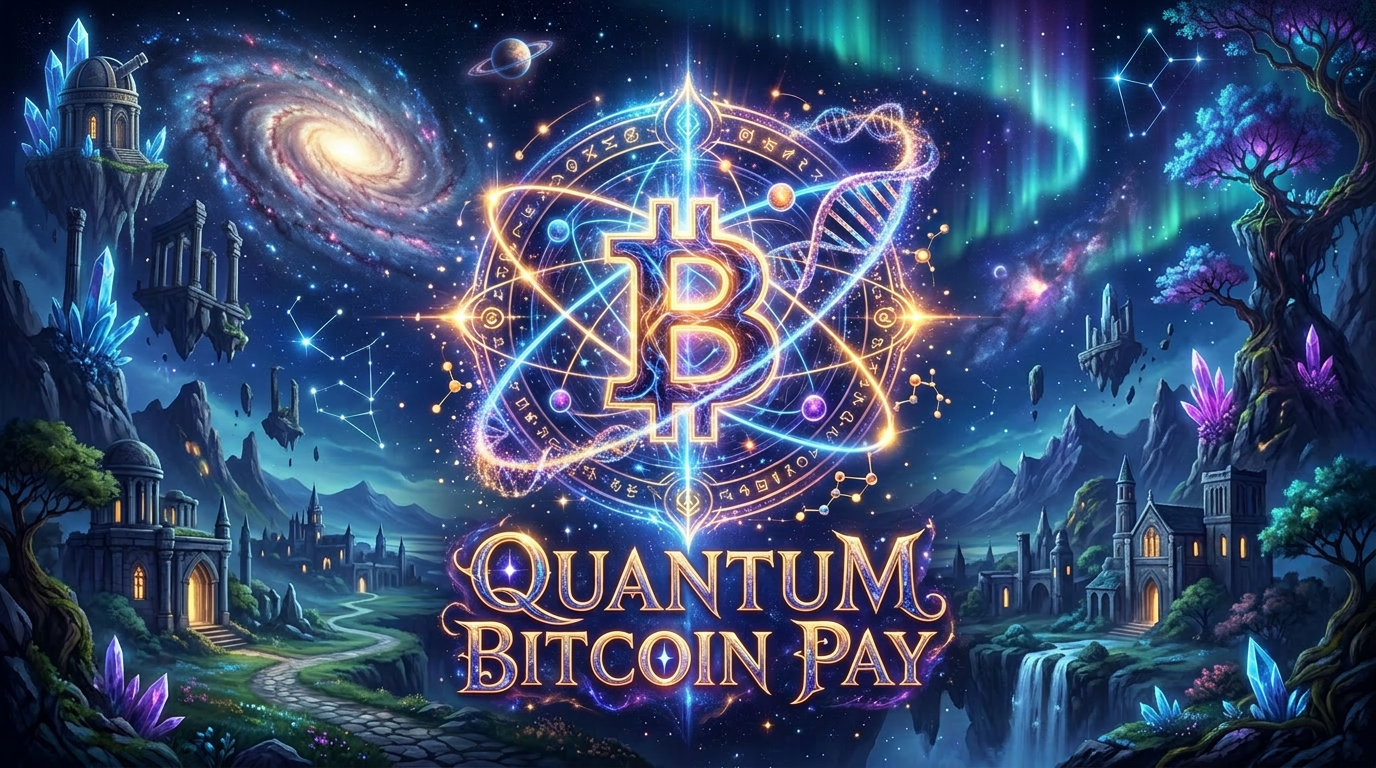 Quantum Bitcoin Pay launch banner from 13th Chamber LLC
